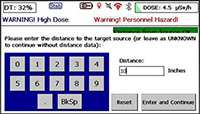 ORTEC Detective X Sleuth Mode - Distance to Source